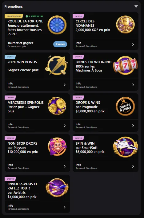 Bonus de bienvenue Mojabet